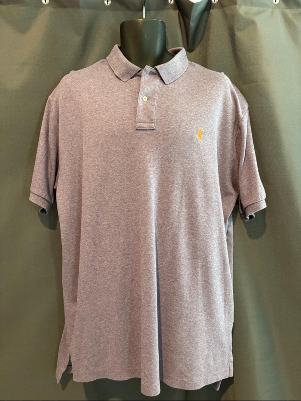 Ralph Lauren Heather Purple Polo with Orange Pony